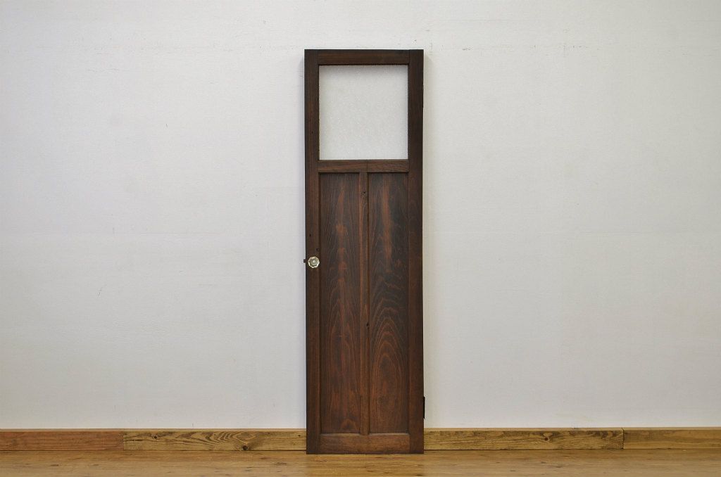 アンティーク とても細身のガラスノブのドア?(ダイヤガラス入り)扉・建具