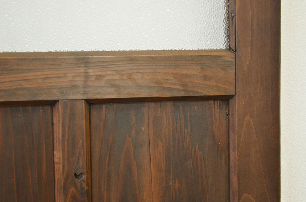 アンティーク とても細身のガラスノブのドア?(ダイヤガラス入り)扉・建具