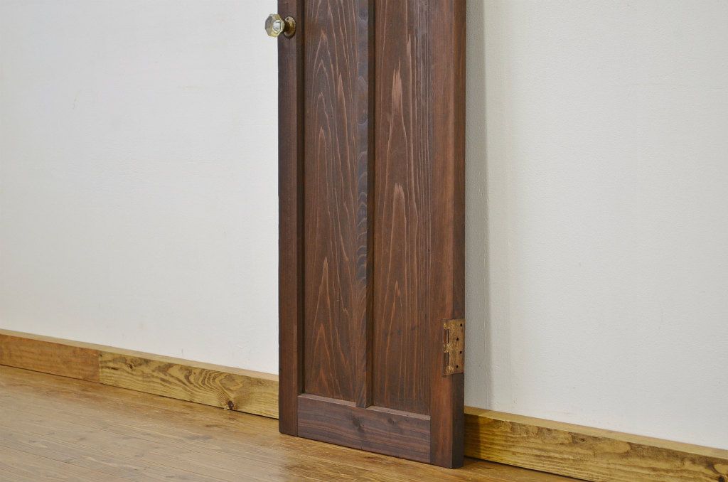 アンティーク とても細身のガラスノブのドア?(モールガラス入り)扉・建具