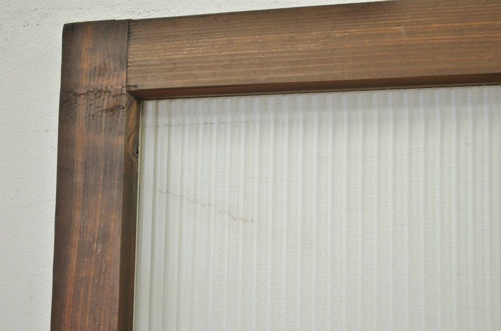 アンティーク とても細身のガラスノブのドア?(モールガラス入り)扉・建具