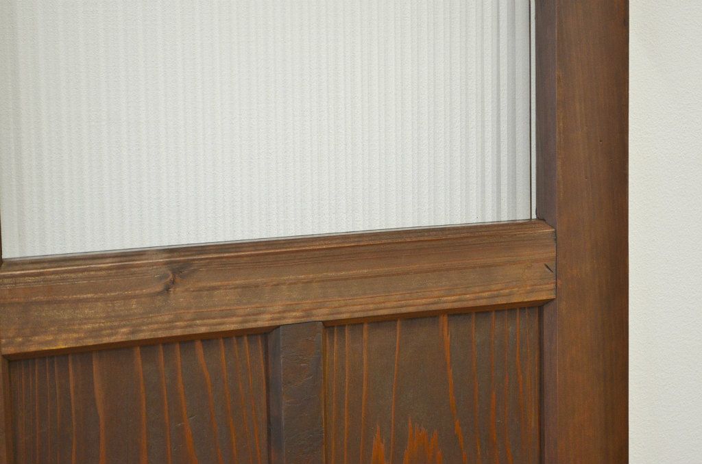 アンティーク とても細身のガラスノブのドア?(モールガラス入り)扉・建具