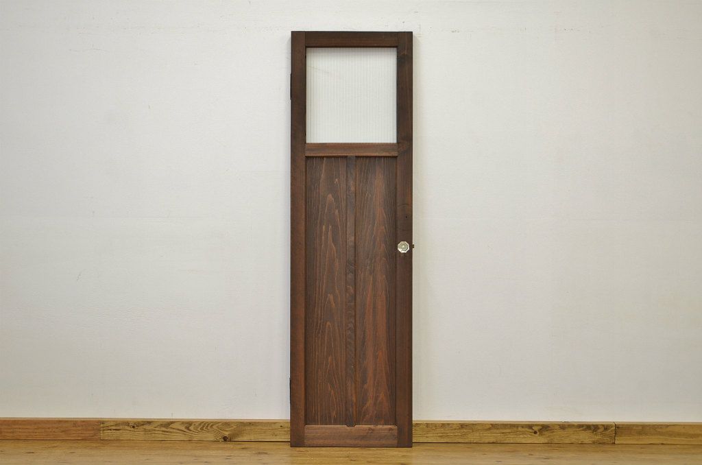 アンティーク とても細身のガラスノブのドア?(モールガラス入り)扉・建具