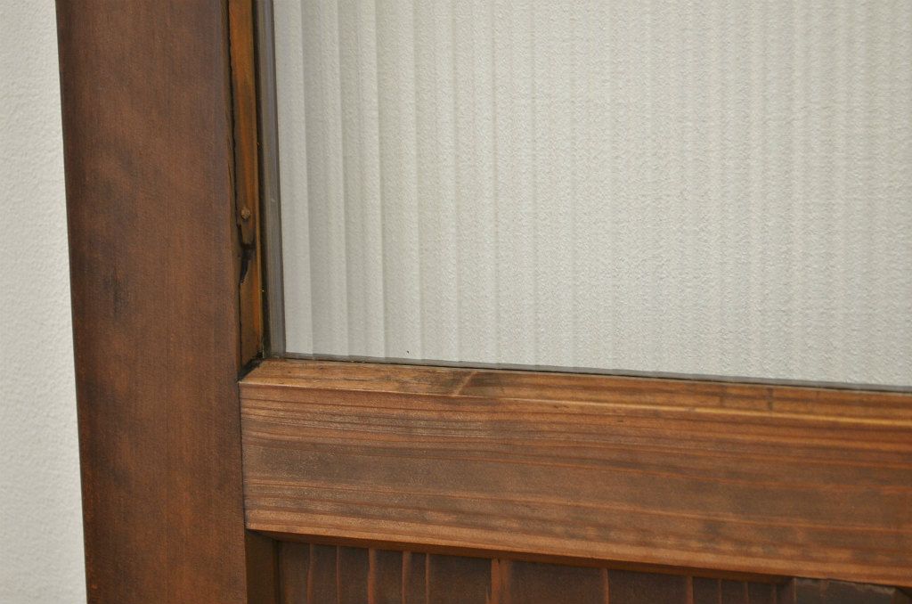 アンティーク とても細身のガラスノブのドア?(モールガラス入り)扉・建具