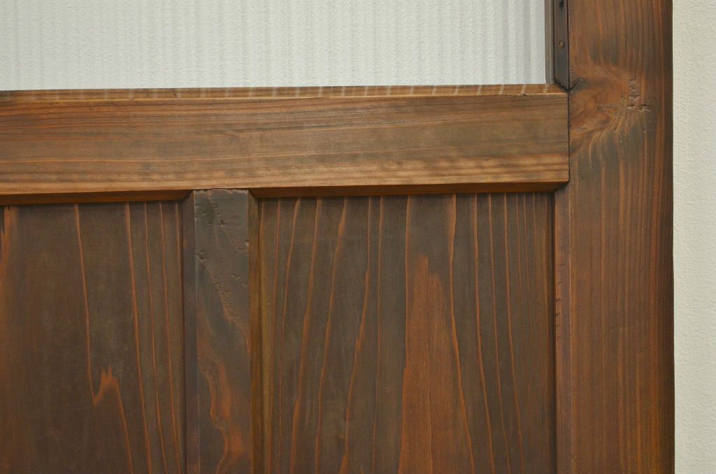 アンティーク とても細身のガラスノブのドア?(モールガラス入り)扉・建具