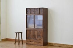レトロ家具　☆昭和レトロ シックな重ね茶箪笥
