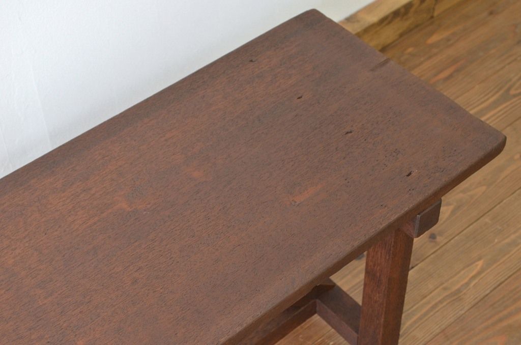 レトロ家具　昭和レトロ 古い木のシンプルなベンチ2(長イス・椅子)