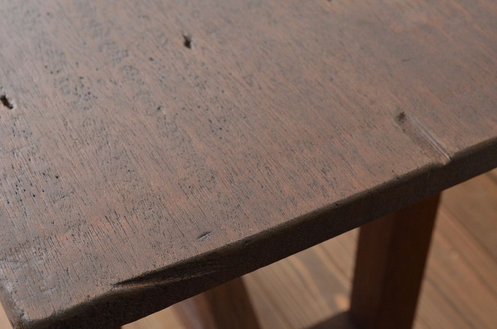 レトロ家具　昭和レトロ 古い木のシンプルなベンチ2(長イス・椅子)