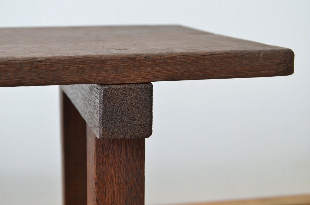 レトロ家具　昭和レトロ 古い木のシンプルなベンチ2(長イス・椅子)