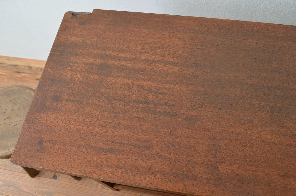 レトロ家具　★昭和レトロ 厚みのある無垢板のがっしりした飾り棚