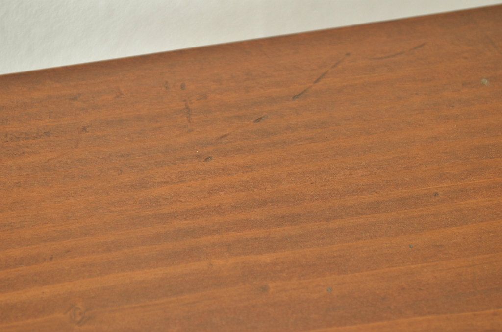 アンティーク家具　アンティーク 天板一枚板の小ぶりな鉄脚テーブル(2)(作業台、デスク、在宅ワーク、在宅用)