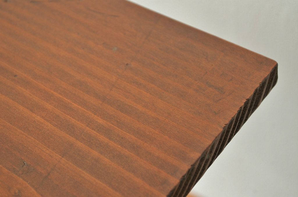 アンティーク家具　アンティーク 天板一枚板の小ぶりな鉄脚テーブル(2)(作業台、デスク、在宅ワーク、在宅用)
