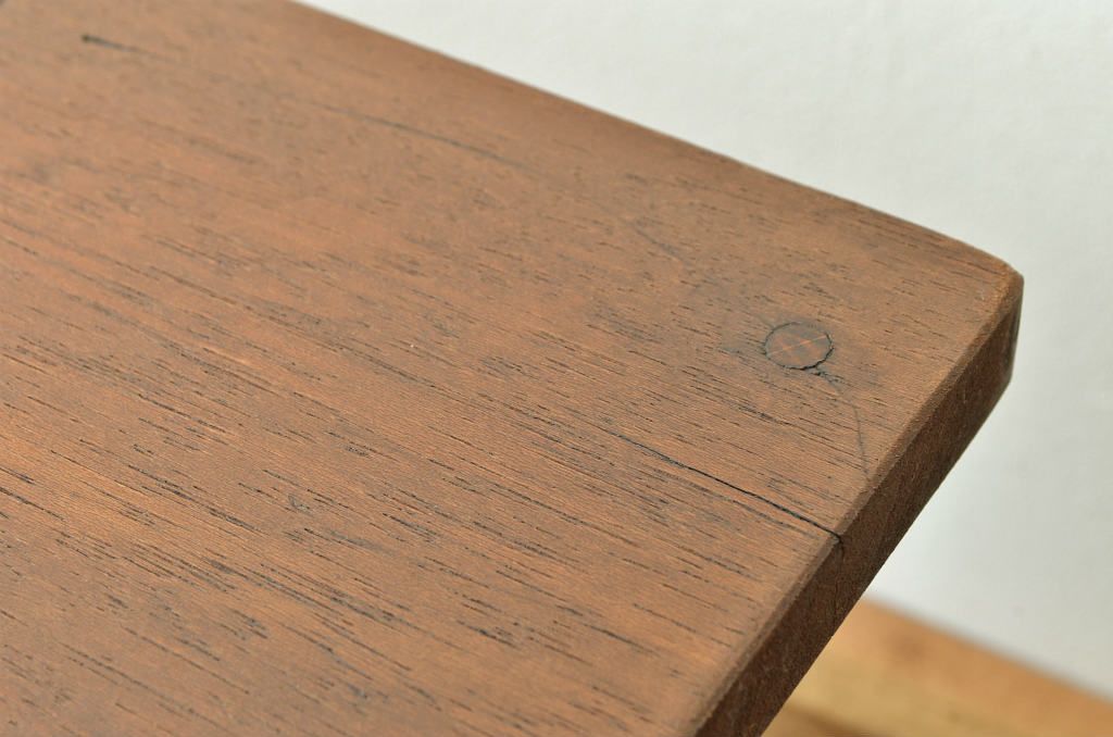 レトロ家具　昭和レトロ 古い無垢材のアンティークベンチ?(長椅子・いす・イス)