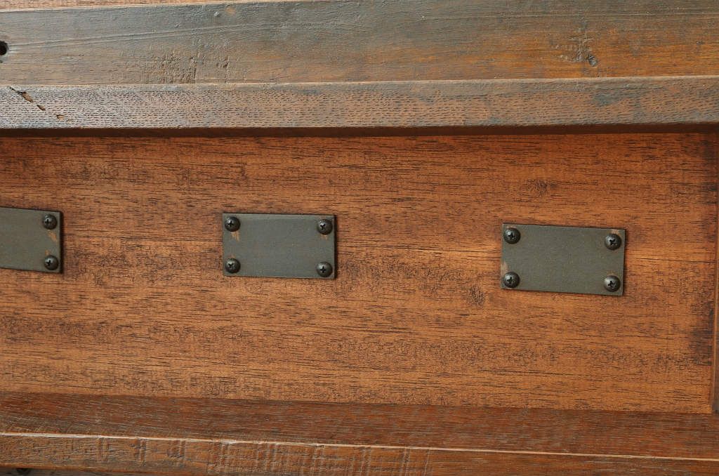 レトロ家具　昭和レトロ 古い無垢材のアンティークベンチ?(長椅子・いす・イス)