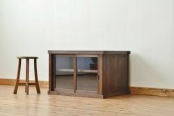 アンティーク家具　アンティーク　古い木のローボード収納棚