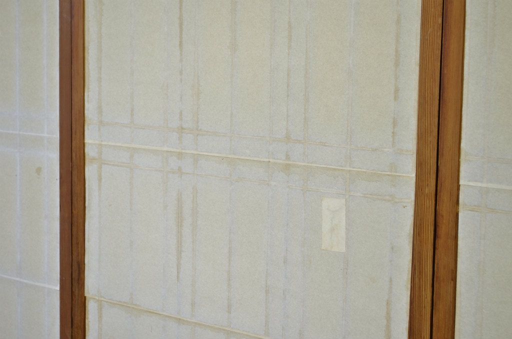 昭和レトロ　素敵な雪見障子戸4枚セット?(要修理・格安販売品)(引き戸、擦り上げ障子戸、擦上障子戸)