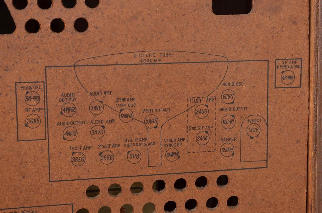 昭和レトロ 真空管テレビ三菱 16T-900型 ラジオジャンク