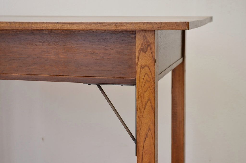 レトロ家具　昭和レトロ 古い栓無垢材のシンプルな平机?(テーブル・作業台)
