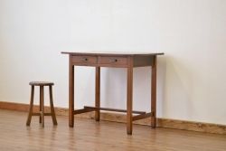 レトロ家具　昭和レトロ 古い栓無垢材のシンプルな平机2(テーブル・作業台)