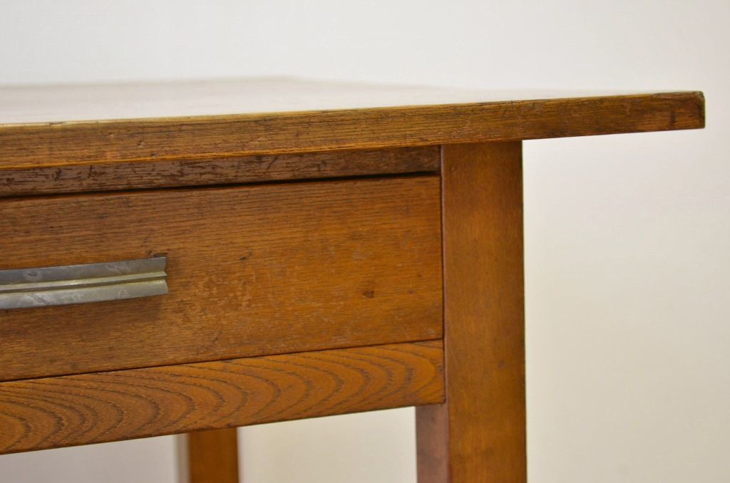 レトロ家具　昭和レトロ 古い栓無垢材のシンプルな平机2(テーブル・作業台)