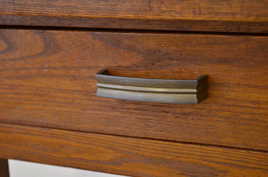 レトロ家具　昭和レトロ 古い栓無垢材のシンプルな平机2(テーブル・作業台)