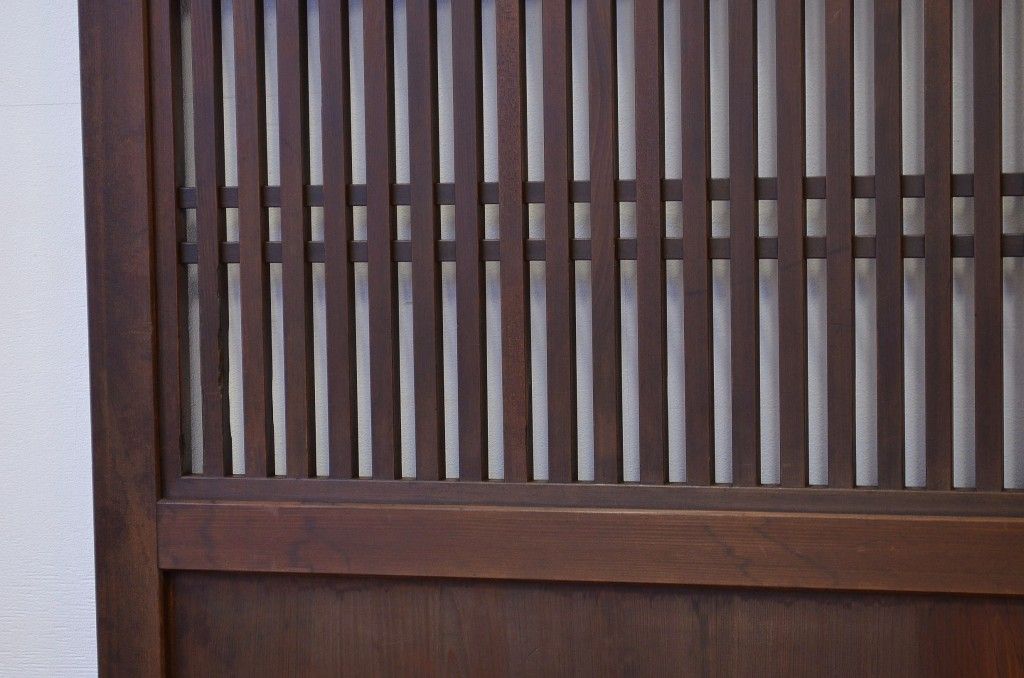 ★美品 シックな格子帯戸2枚セット(アンティーク建具・引き戸)