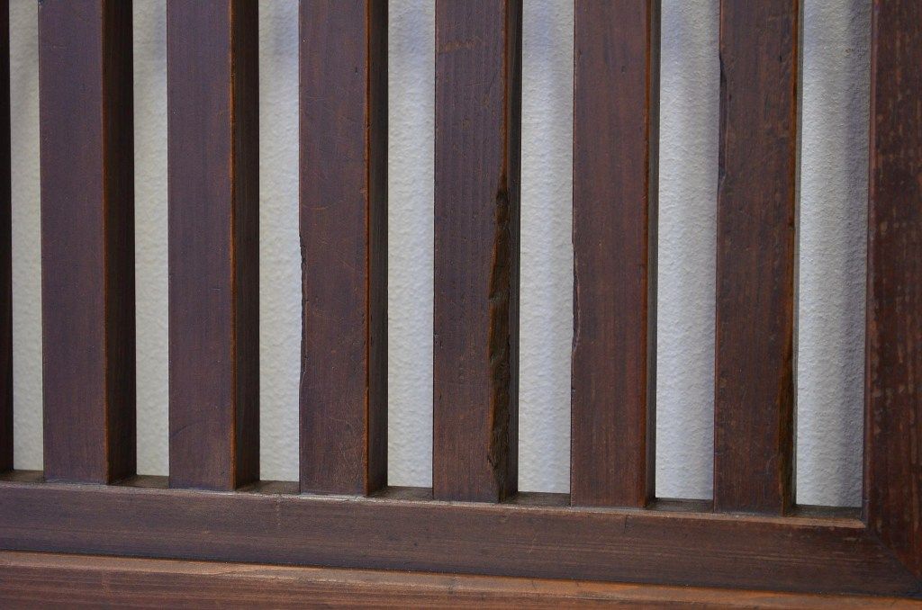 ★美品 シックな格子帯戸2枚セット(アンティーク建具・引き戸)