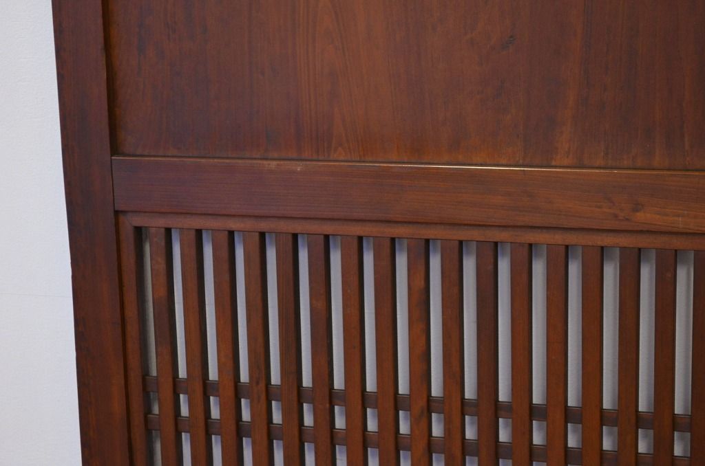★美品 シックな格子帯戸2枚セット(アンティーク建具・引き戸)