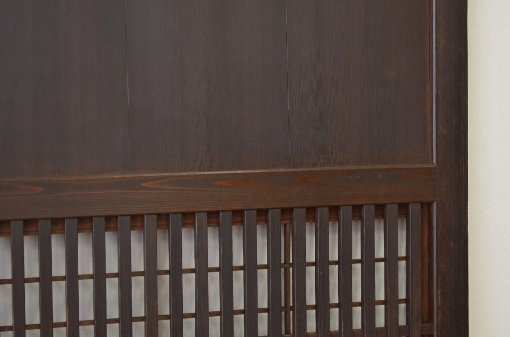 古民具・骨董 裏障子付き格子帯戸1枚(引き戸)