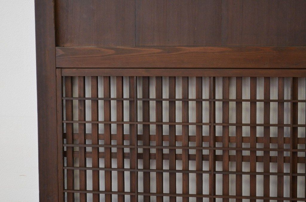 古民具・骨董 裏障子付き格子帯戸1枚(引き戸)