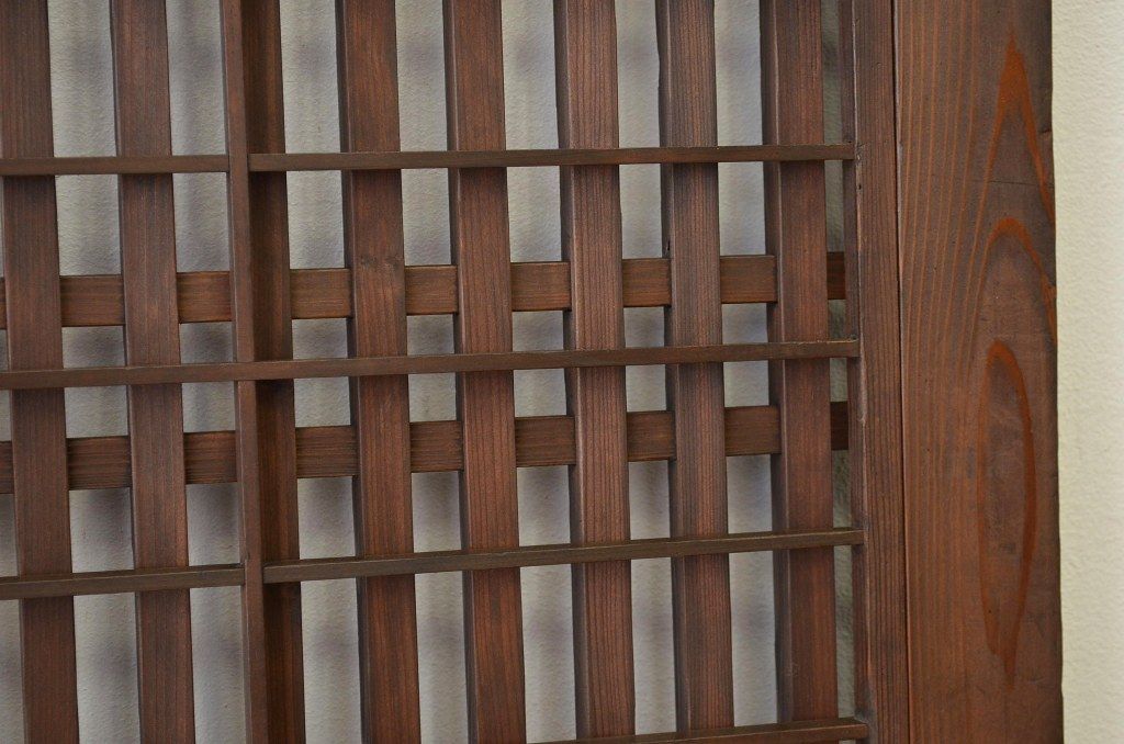 古民具・骨董 裏障子付き格子帯戸1枚(引き戸)