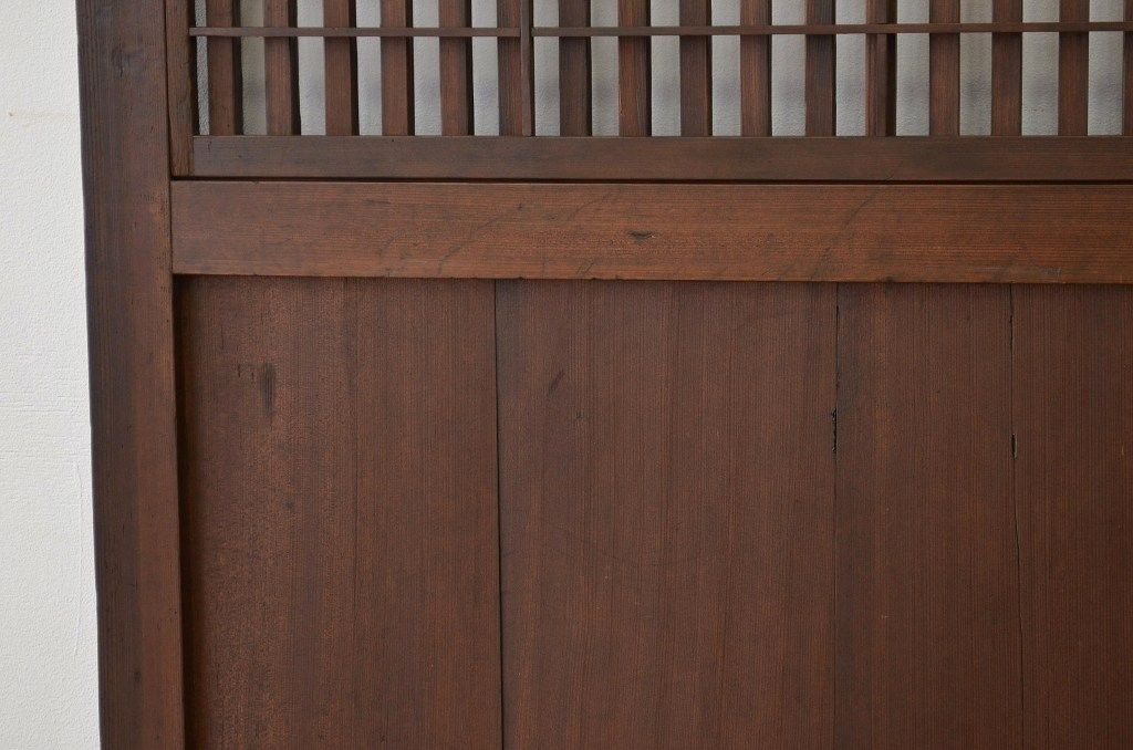 古民具・骨董 裏障子付き格子帯戸1枚(引き戸)