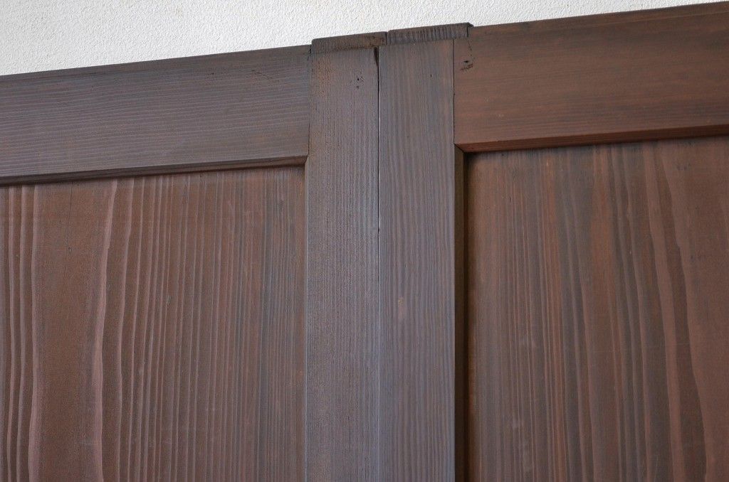 古民具・骨董 古い木のシックな板戸4枚セット(引き戸)