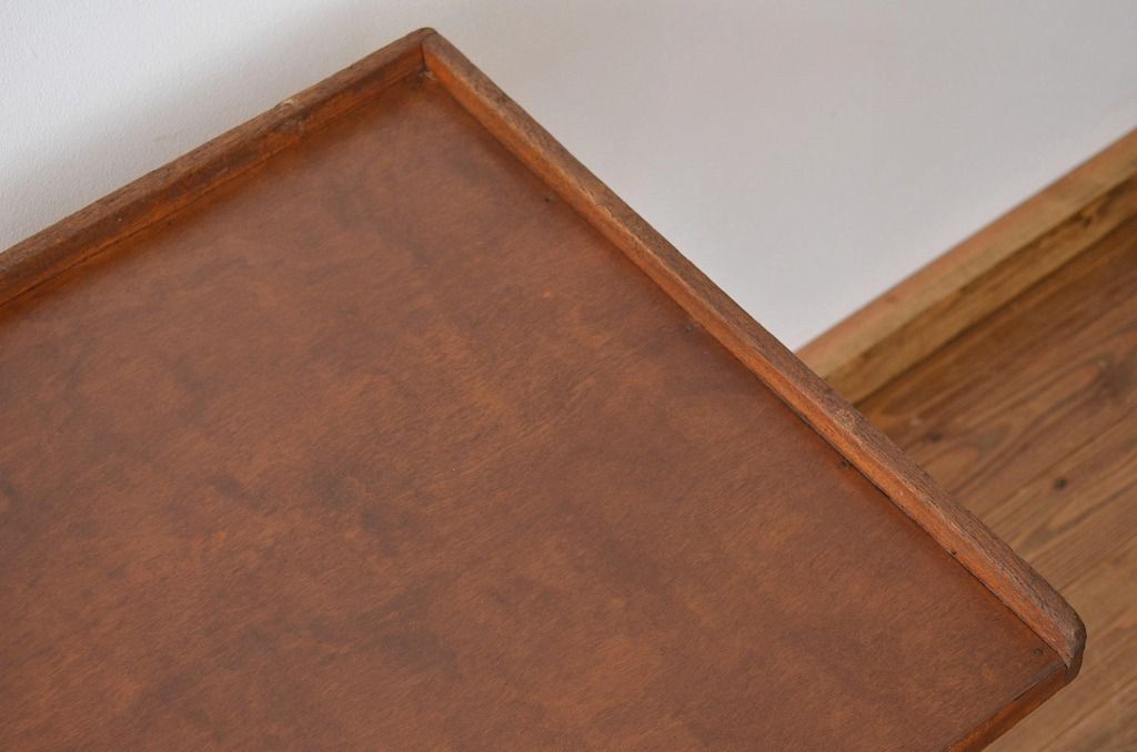 レトロ家具　昭和レトロ 縁付きデザインのかわいい平机(デスク)?作業台