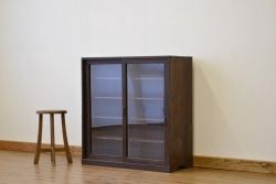 アンティーク家具　アンティーク　古い木の収納棚(下駄箱)