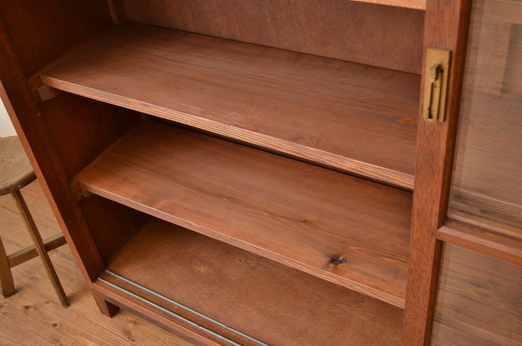 アンティーク家具　1960年代特大薄型収納棚?(陳列棚、ショーケース、ガラスケース)