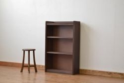 レトロ家具　昭和レトロ　シンプルなアンティーク本棚(飾り棚)