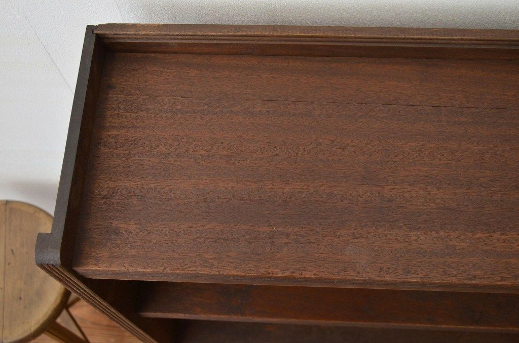 レトロ家具　昭和レトロ　シンプルなアンティーク本棚(飾り棚)