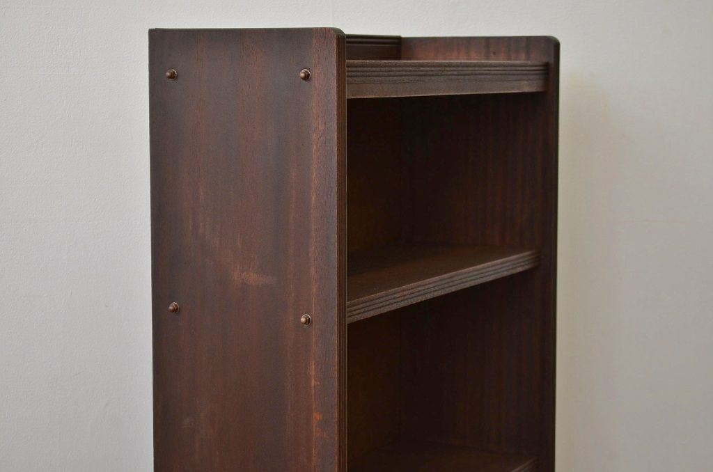 レトロ家具　昭和レトロ　シンプルなアンティーク本棚(飾り棚)
