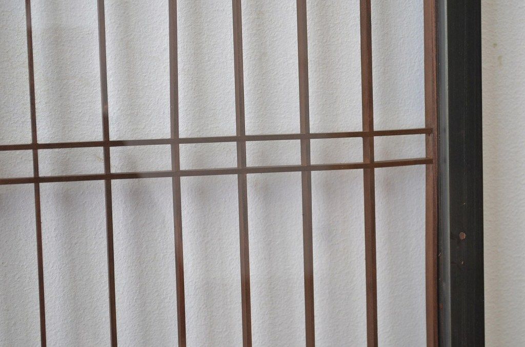 古民具・骨董 ガラス入り格子書院戸4枚セット
