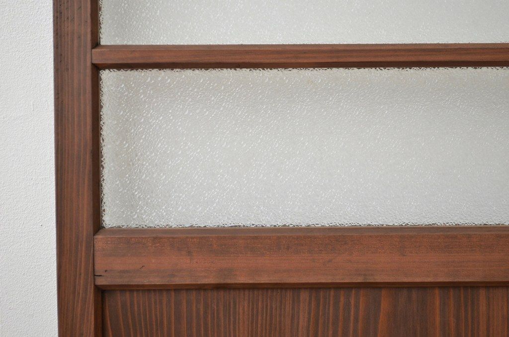 昭和レトロ 細身のダイヤガラス入りアンティークドア(扉・ガラス戸)
