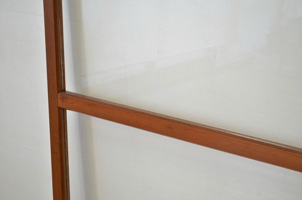 昭和レトロ 古い木の大きなガラス引き戸2枚(ガラス戸・建具