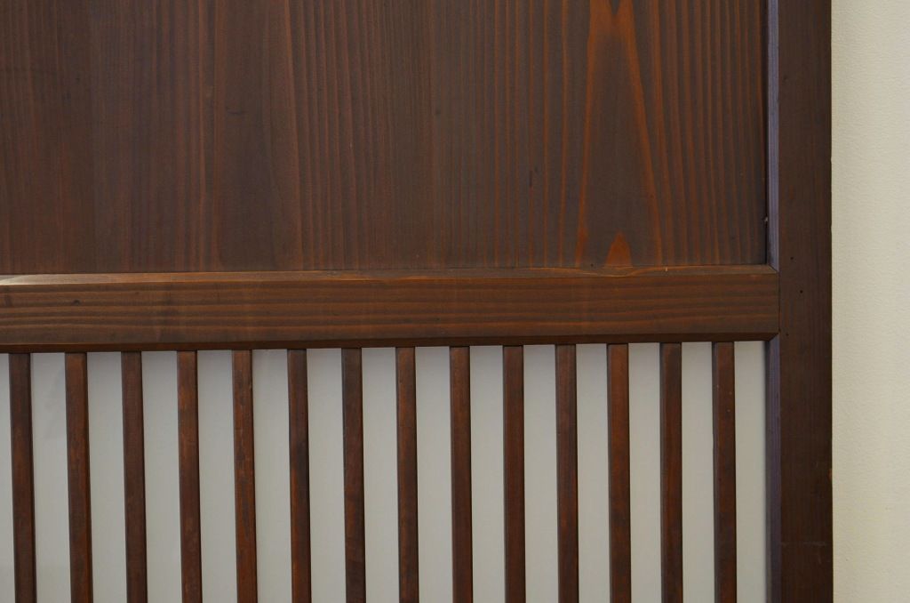 古民具・骨董 ガラス入り格子帯戸3枚セット(ガラス帯戸、引き戸)