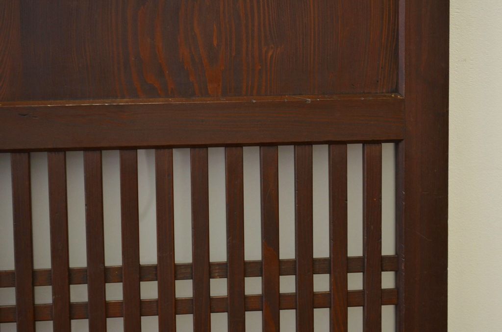 古民具・骨董 ガラス入り格子帯戸2枚セット(ガラス帯戸、引き戸)