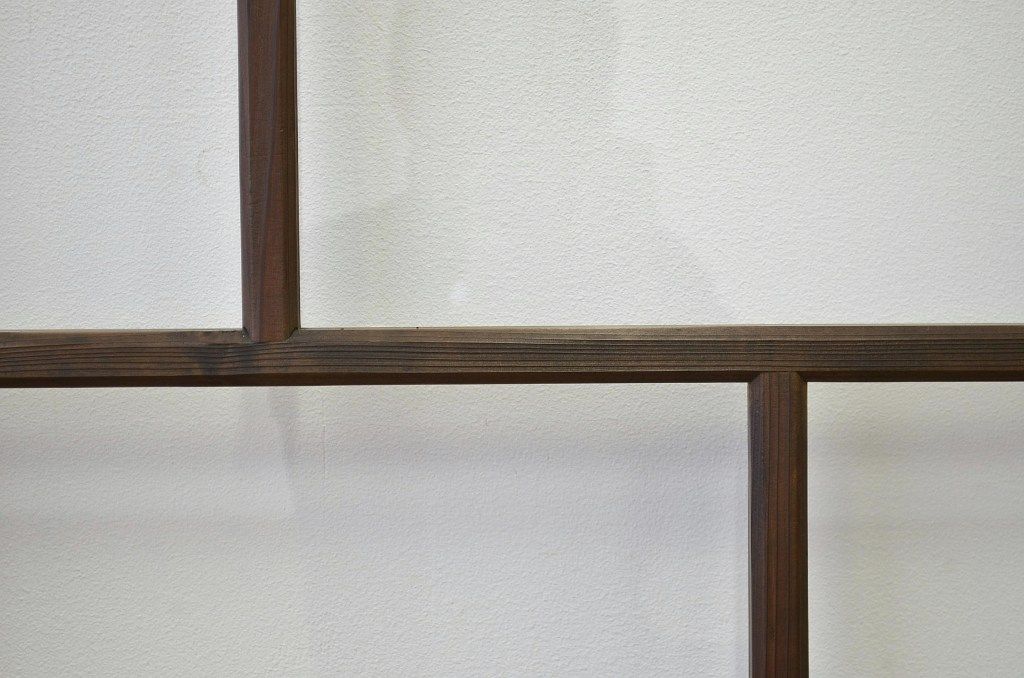 昭和レトロ 古い木のシックなガラス戸4枚セット(引き戸・建具)