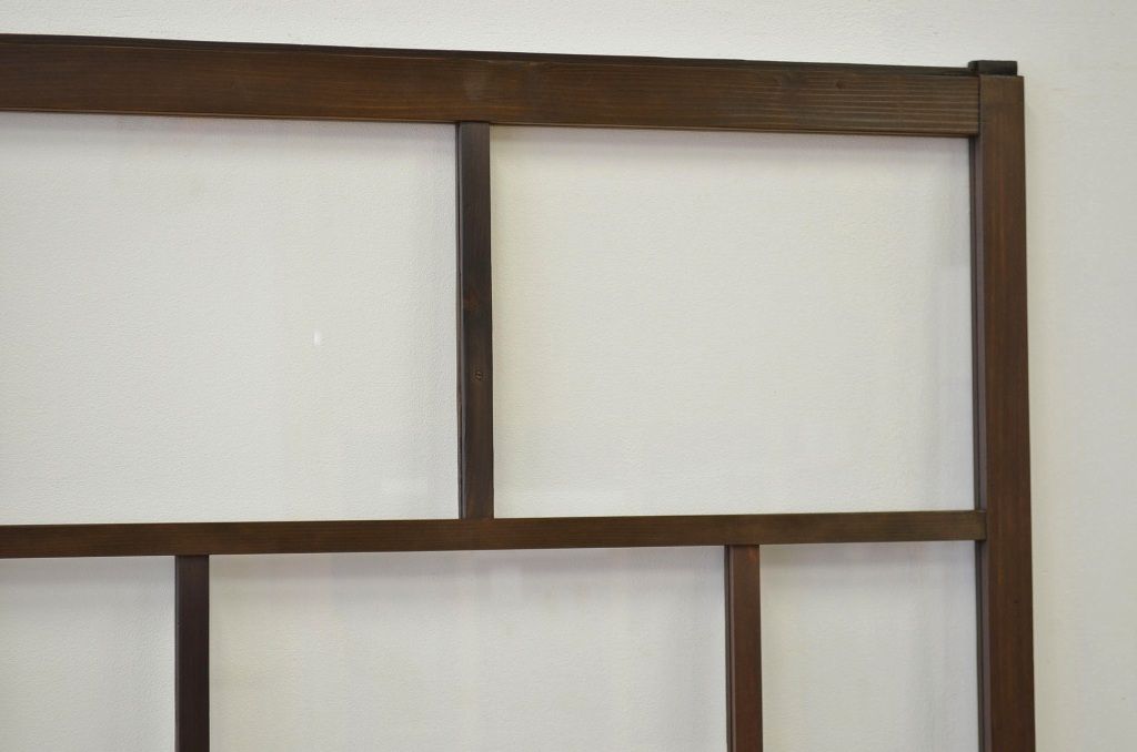 昭和レトロ 古い木のシックなガラス戸4枚セット(引き戸・建具)