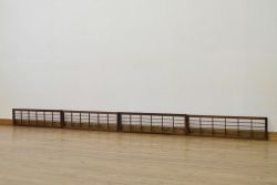 味わいある木の障子格子戸(引き戸)4枚セット 欄間