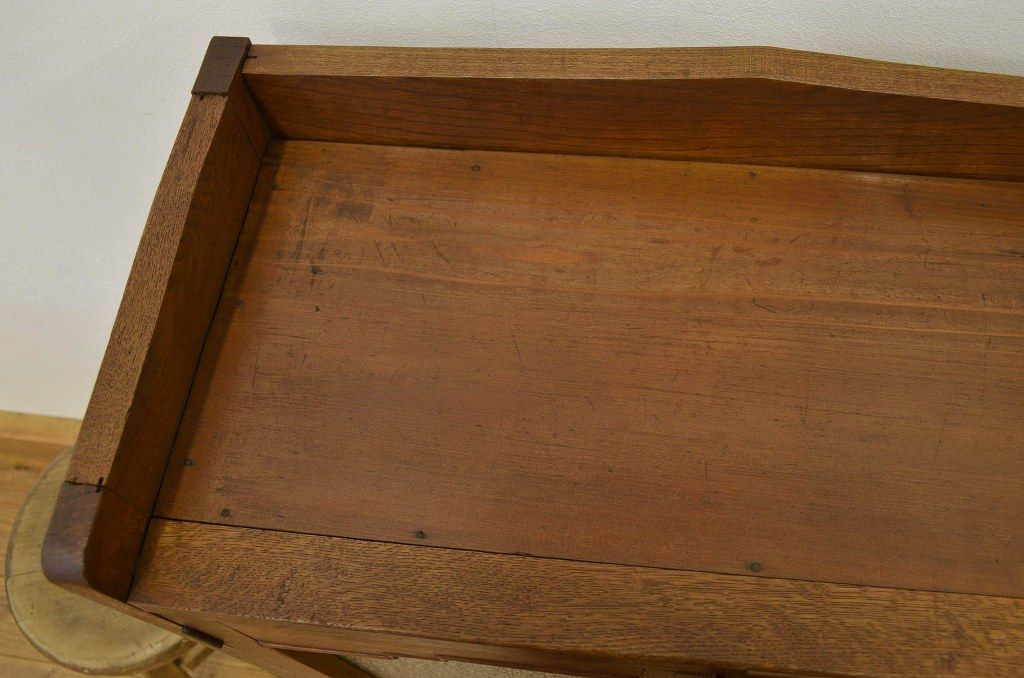 レトロ家具　昭和レトロ ダイヤガラスのアンティーク本箱(書棚)