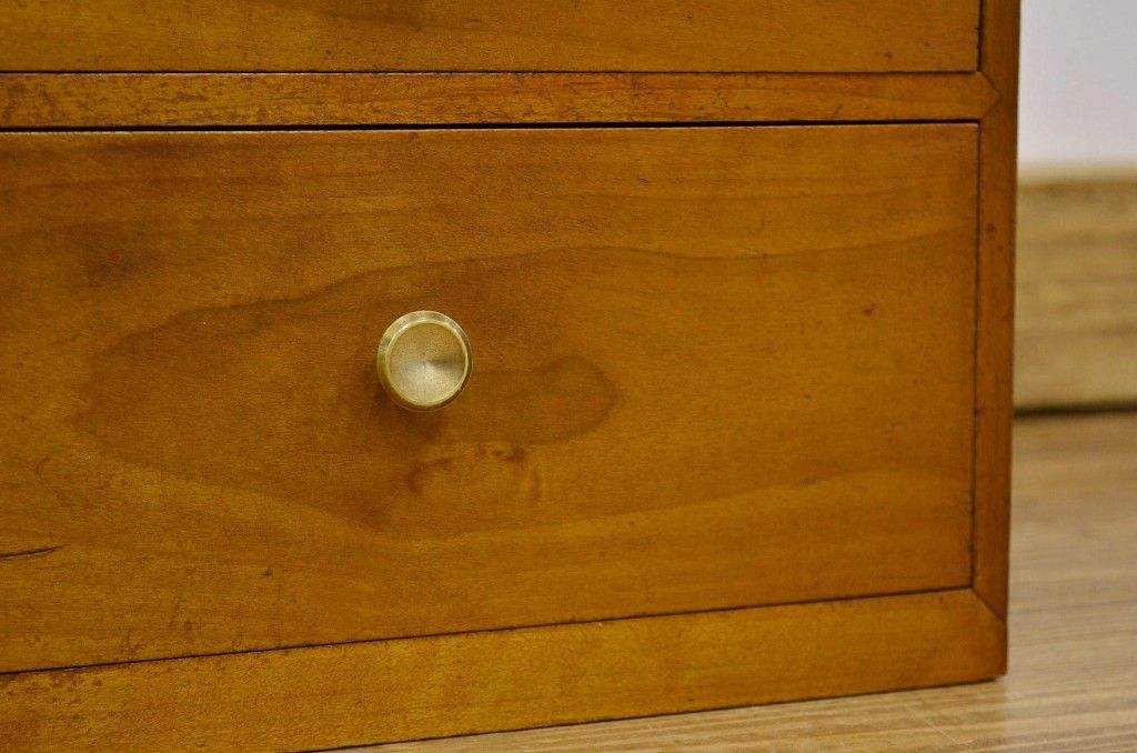 レトロ家具　昭和レトロ 小ぶりでシンプルな4杯小引き出し