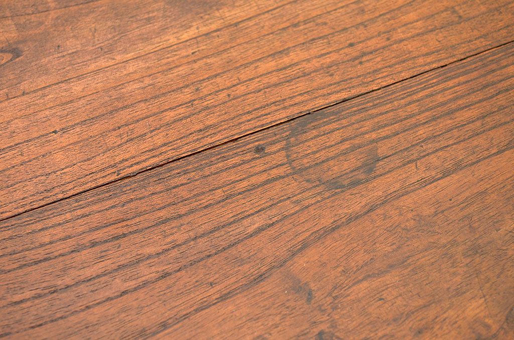 アンティーク家具　大正ロマン　古い総無垢材作りのシックな文机(テーブル)