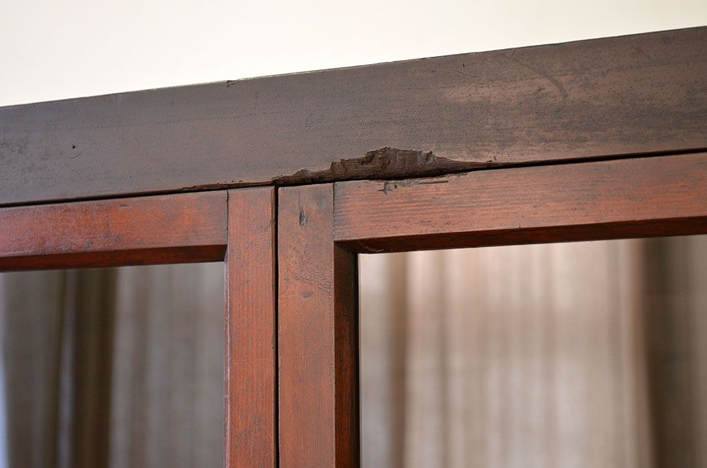 アンティーク家具　古民具・骨董　非常に珍しい　両面開き水屋箪笥(収納棚)